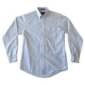 Barrington Blue Button-Down Shirt Size 15 1/2, 34-35 Cotton-Poly Blend